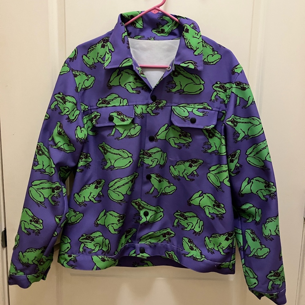Beautiful Genius Frog Print Jacket